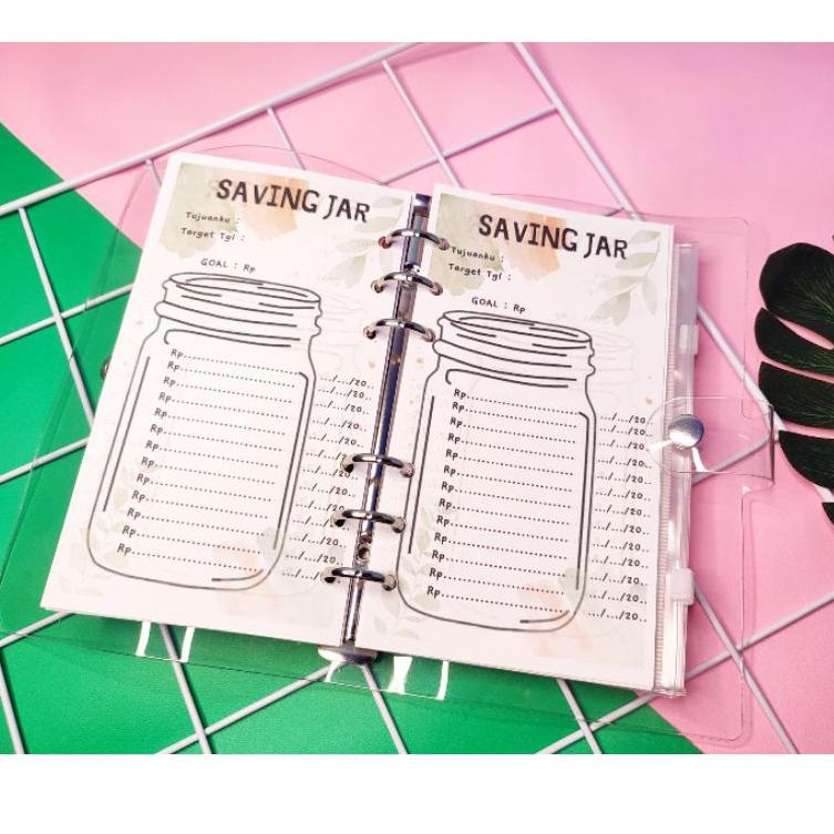 

(SIAP KIRIM..!) 1 Paket Binder A6 Ring 6 Budgeting Keuangan Financial Planner Agenda Notebook Saving Jar Tantangan Menabung Zipper Lock Jurnal Journaling Catatan Daily Cashflow Buku Notes Stiker Dompet Pengatur Keuangan