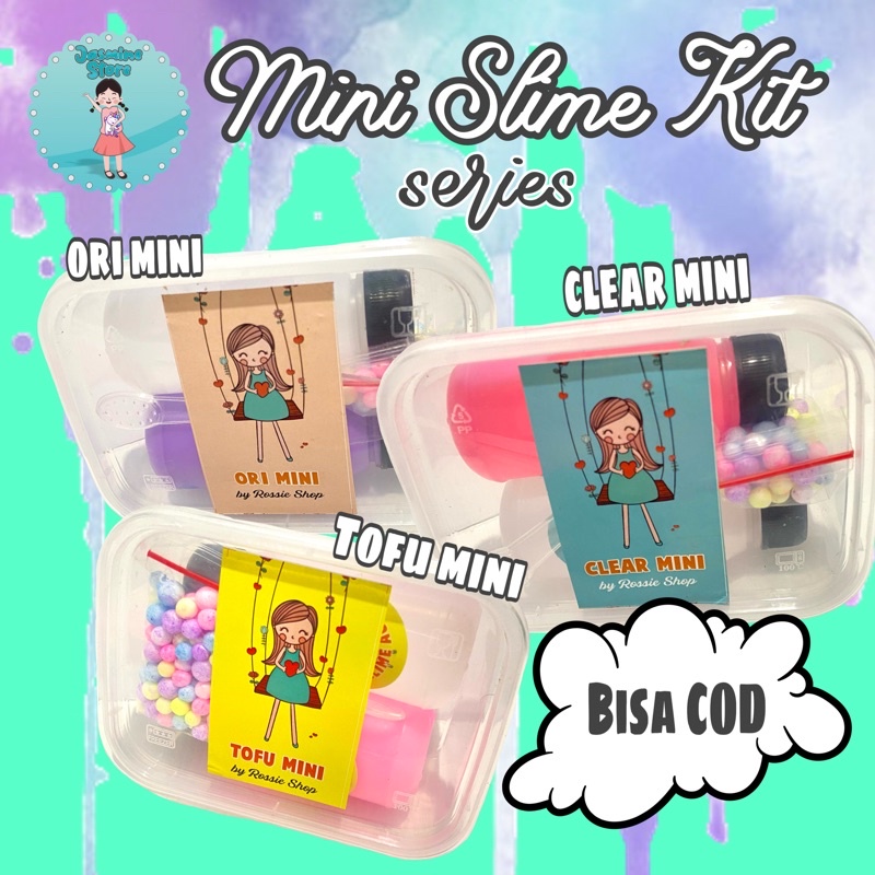 Tofu Slime Kit Mini/Bahan Slime Tofu Super Murah/Mini Tofu Glue/Slime Kit Ori Murah/Slime Kit Murah/Slime Kit Lengkap Murah/Slime Kit Tofu Murah/Slime Kit Clear Murah/Bahan Slime Murah