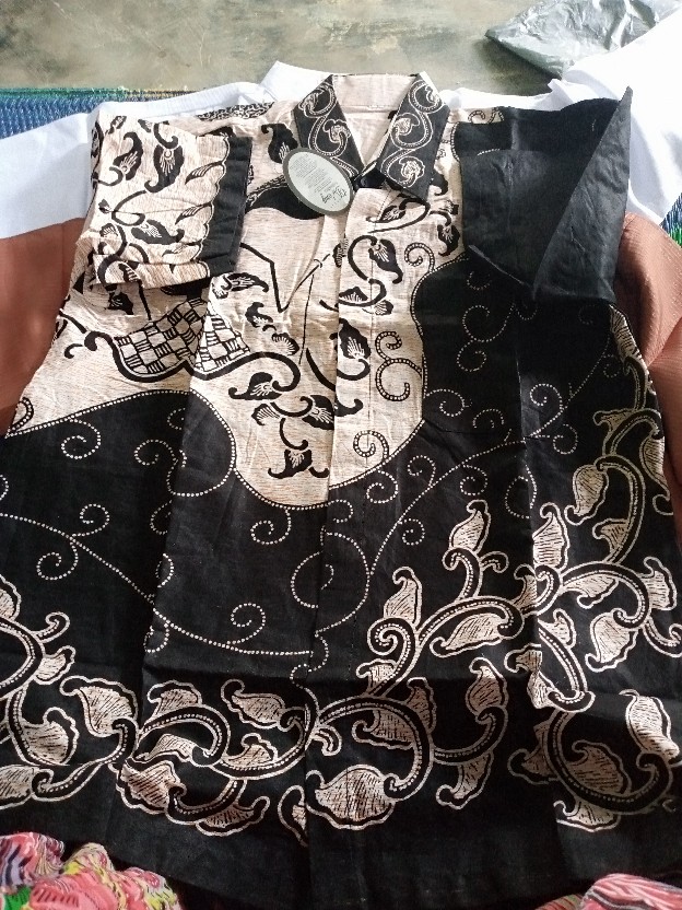 Batik Gamis Manggar Mas Pakaian Perempuan Baju Seragam Alkhalis