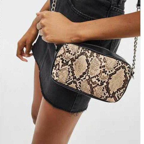 PGBAGS-TAS WANITA TAS SELEMPANG SLING BAG BERSKH4 MOTIF SNAKE FASHION IMPORT #199643