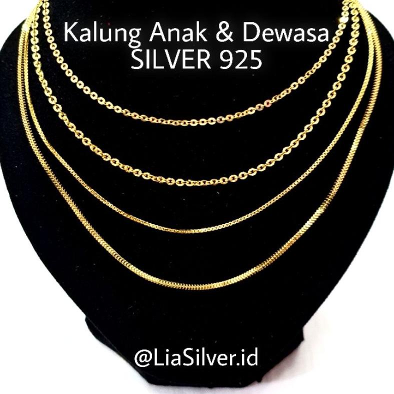Kalung Silver 925 - Perak Lapis Emas Kuning