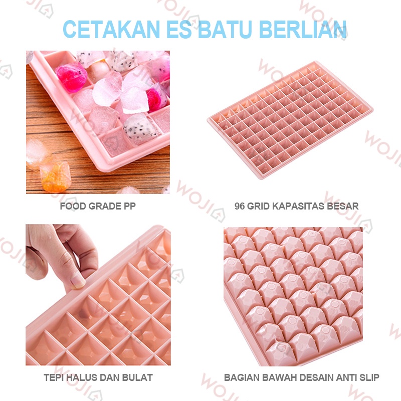 Cetakan Es Batu Diamond 96 Kotak Kubus Grid Jelly Agar Ice Cube Tray