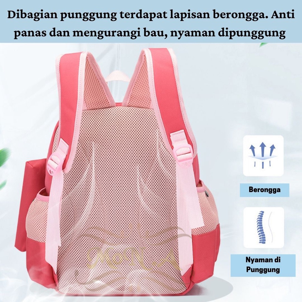 [MONA] Tas Ransel Anak Sekolah Warna Cakep Motif Imut dan Keren Kualitas Import Premium -M0207