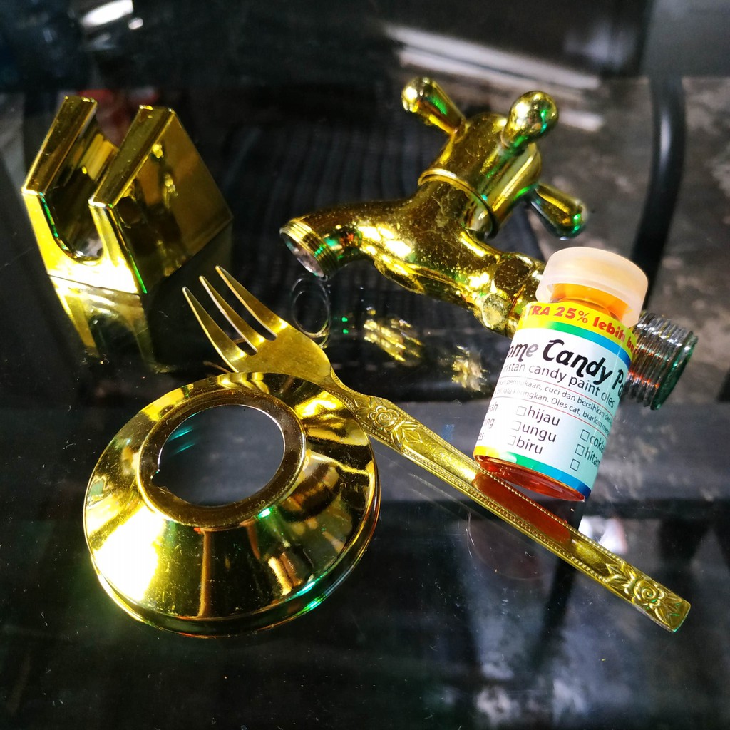 Cat Logam chrome plastik Candy paint 12,5ml instan ISI lebih Banyak pelapis transparan