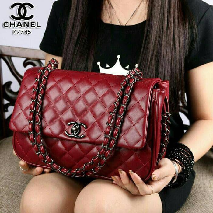 [BERKUALITAS] TAS WANITA IMPORT TAS CHANEL FLAP CHAIN YUNI SHARA SEMI ORI