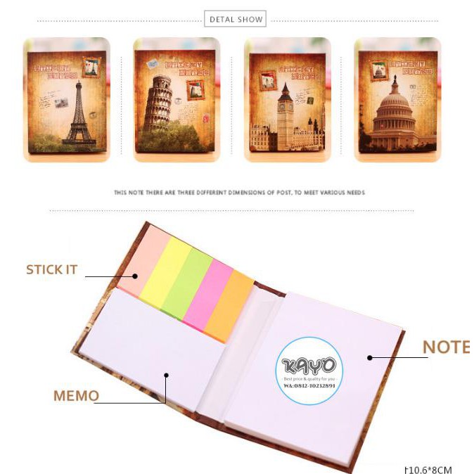 

Buku memo, buku memo 3 in 1, buku memo stikc it note, buku serbaguna