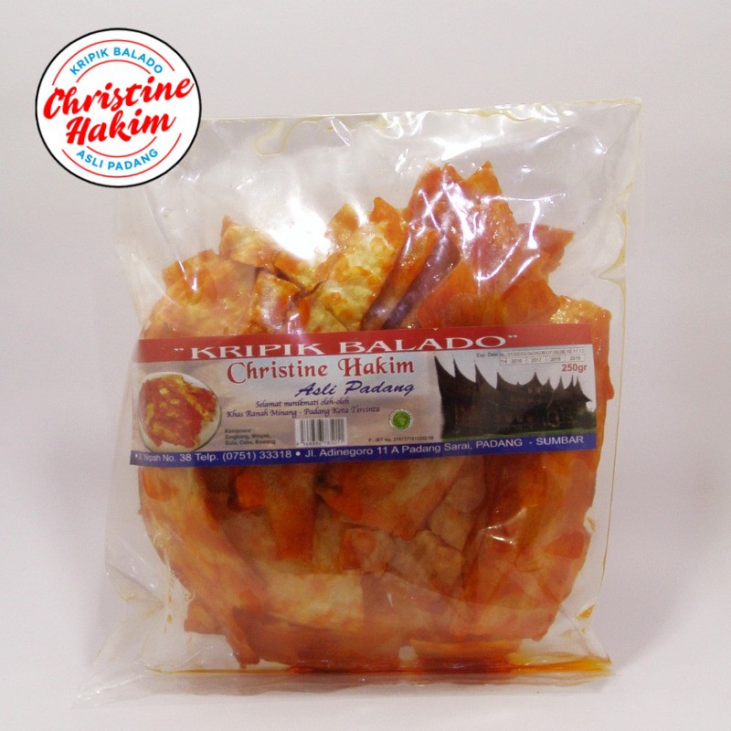 

Kripik Balado 250gr Christine Hakim / Sanjai Balado