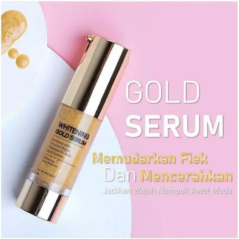 Whitening Gold Serum Ms Glow Original menyamarkan flek hitam mencerahkan wajah SERUM GOLD MS GLOW