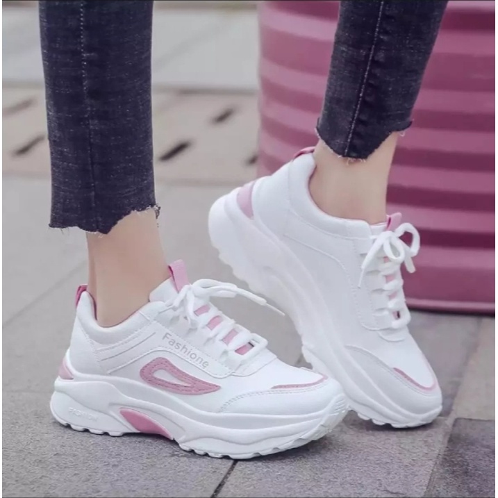 Sepatu Sneaker Wanita ELMO Running Sepatu Cewek Kanvas-fashionstyle korea Sepatu Putih Wanita Import