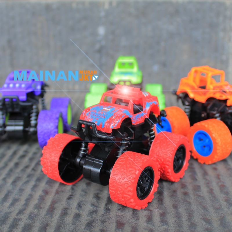 MAINANKEI MAINAN ANAK MURAH MOBIL JEEP STUNT MINI OFFROAD VEHICLE WJ1317 PULLBACK MONSTER TRUCK