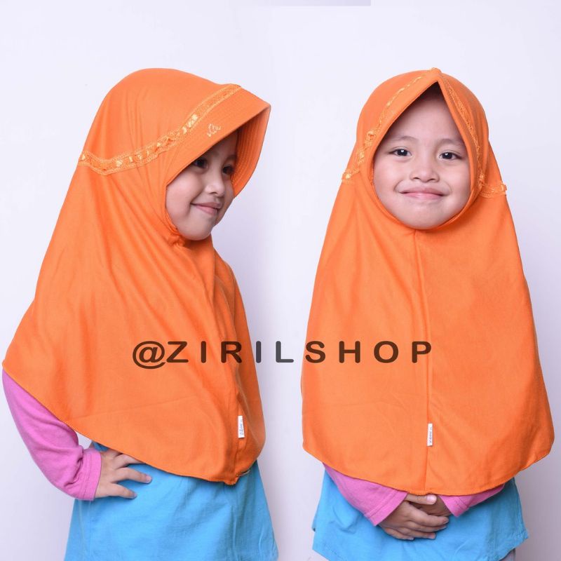 HEMY PITA ATAS UKURAN SD Jilbab Elrahma / Hijab Sekolah / Jilbab Model Anak / Serut