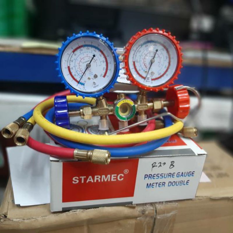 Teasting Manifold double AC R22 R134 R404 R12 charging valve starmec