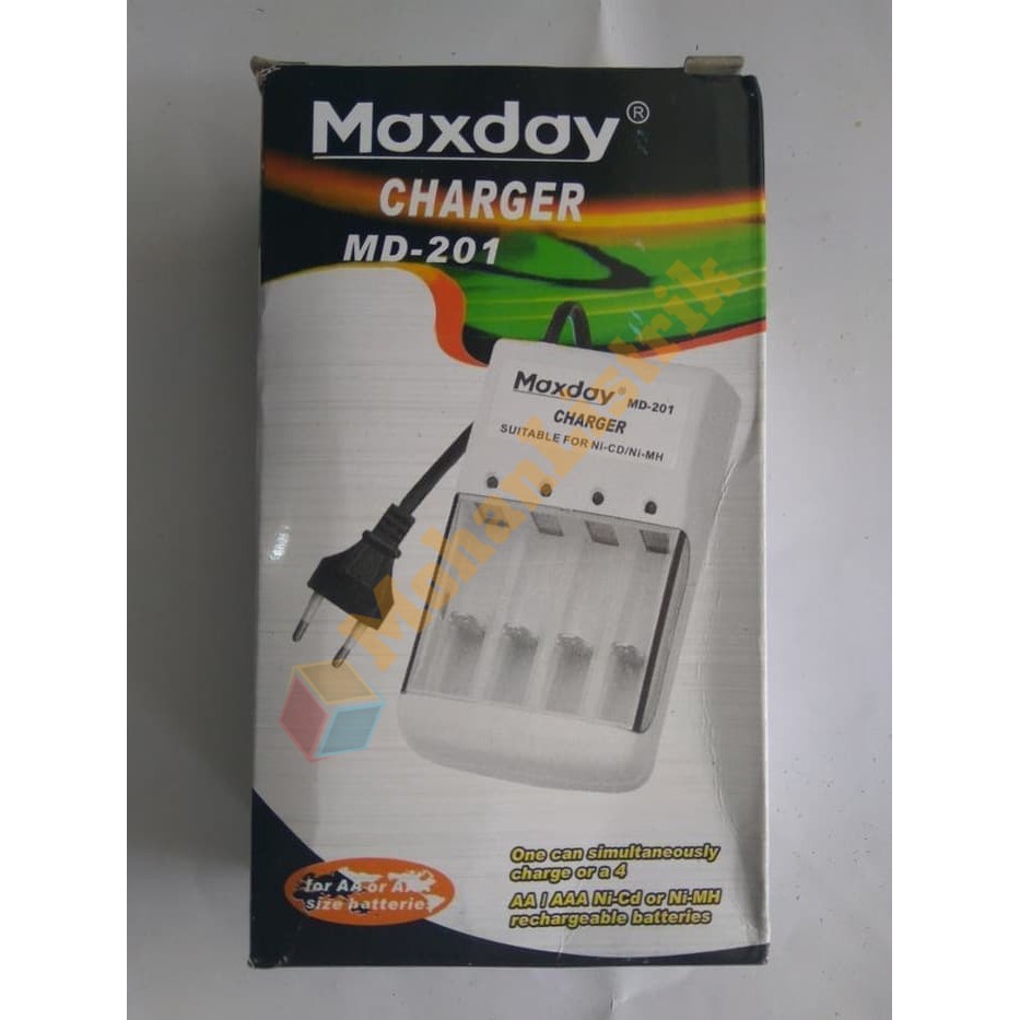 Charger Baterai AA A2 / AAA A3 Maxday MD-201 4 Slot