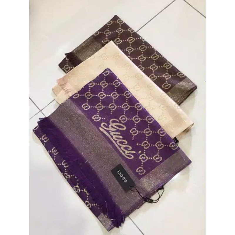 PASHMINA MOTIF GUCCI  || SYAL GLITER GUCCI || SLENDANG || PASHMINA || SHAWL || SELENDANG-1