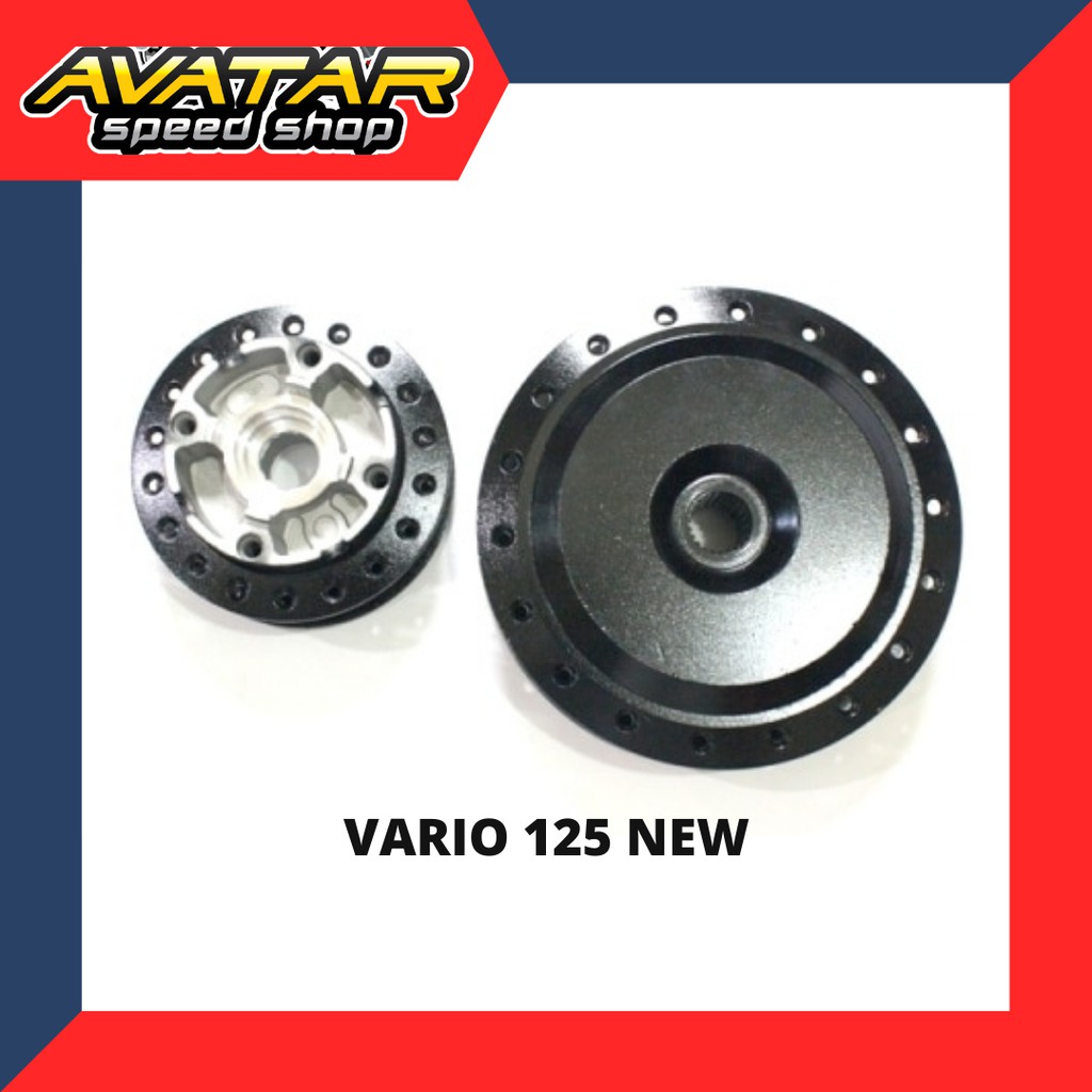 TROMOL SET VARIO 125 NEW (DEPAN+BELAKANG) BLACK