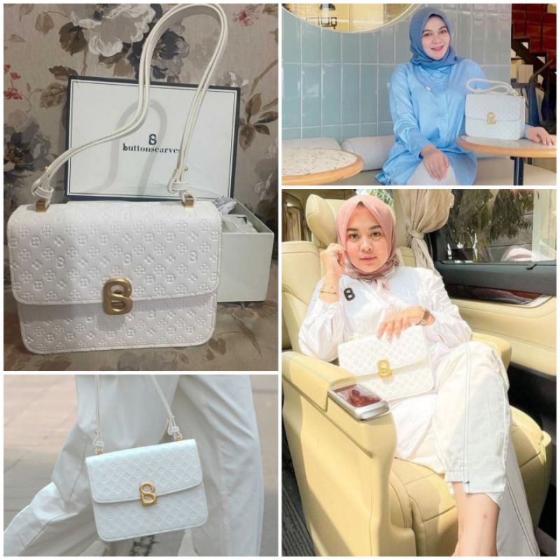 Audrey bag monogram buttonscarves