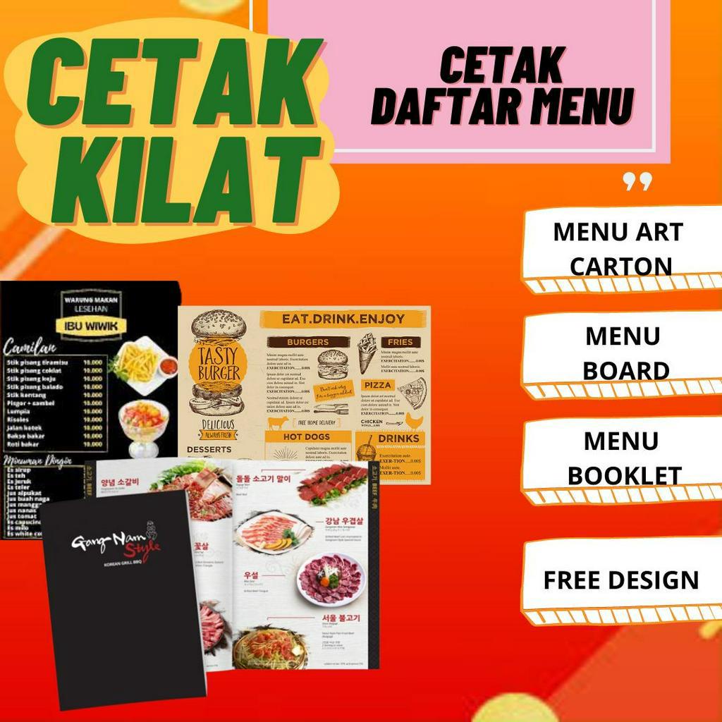 [FREE DESIGN] CETAK DAFTAR MENU MAKANAN MINUMAN UMKM CAFE RUMAH MAKAN WARKOP WARUNG RESTORAN MENU KA