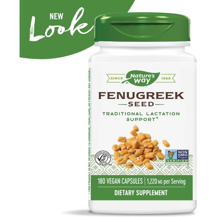 Natures Way Fenugreek Seed 180 VegCaps Laktasi Ibu Menyusui ORI USA