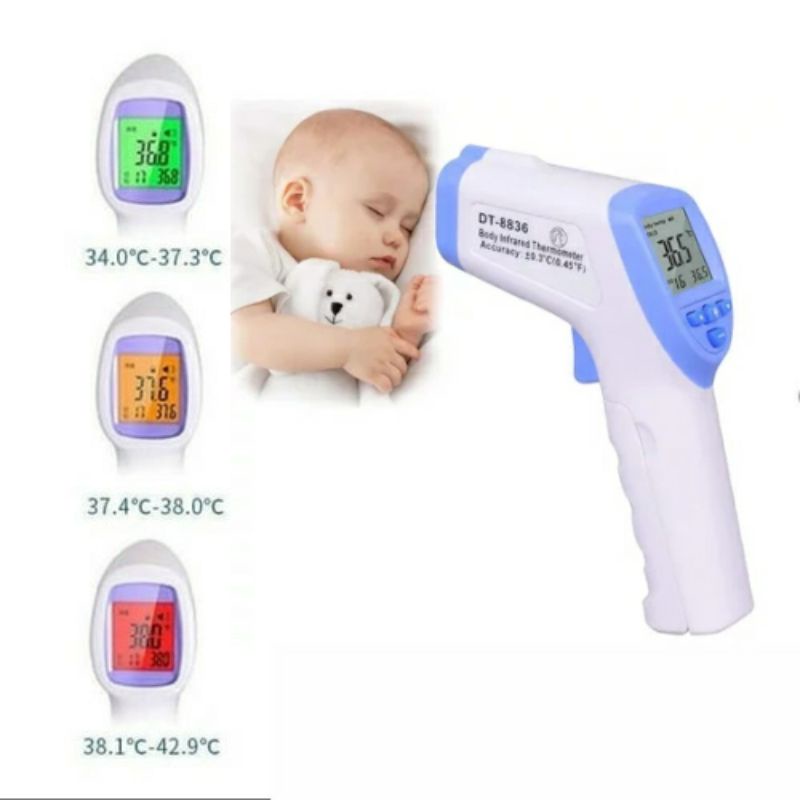 Termometer tembak digital dahi Thermo gun infrared alat pengukur suhu tubuh badan infra merah thermometer non contact