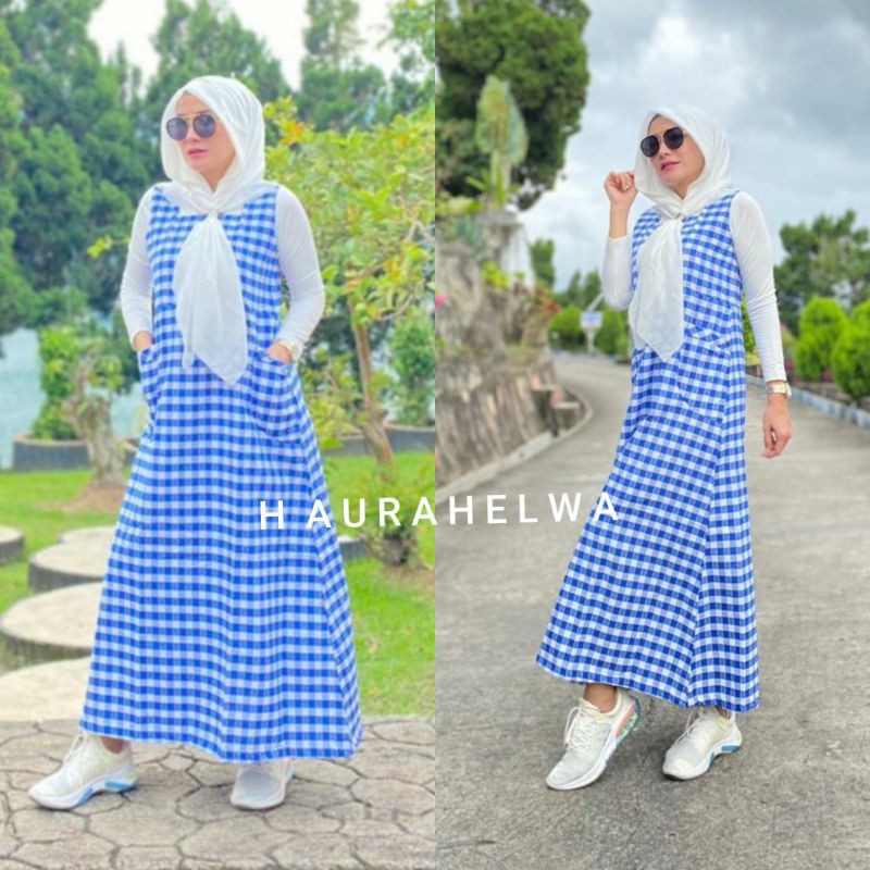 GAMIS INNER FLANEL TARTAN HAURAHELWA/GAMIS OVERALL/GAMIS LEKBONG