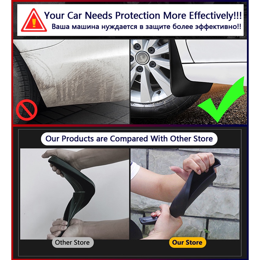 4Pcs Mud Guard Vios 2014-2021/ Karpet Lumpur Toyota Vios/ Karpet Ban Vios Mudguard Vios 2014-2021