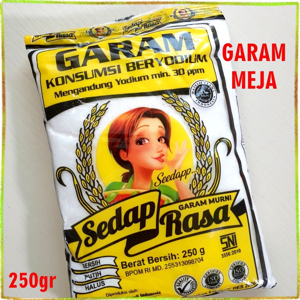 

Garam Meja Murni Sedap Rasa Masakan 250gr