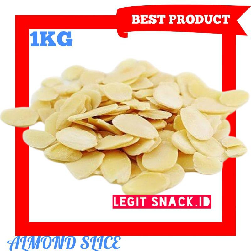 

Almond Slice 1 Kg / Kacang Almon Potong Irisan Sliced Mentah Raw