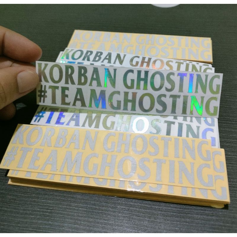 Sticker Teamghosting stiker cutting