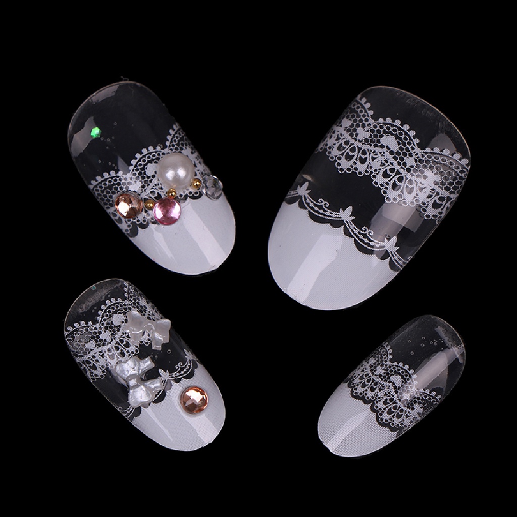 Infiniteforce.id 24Pcs / Set Kuku Palsu Akrilik full cover Aksen Kristal Untuk nail art / Manicure
