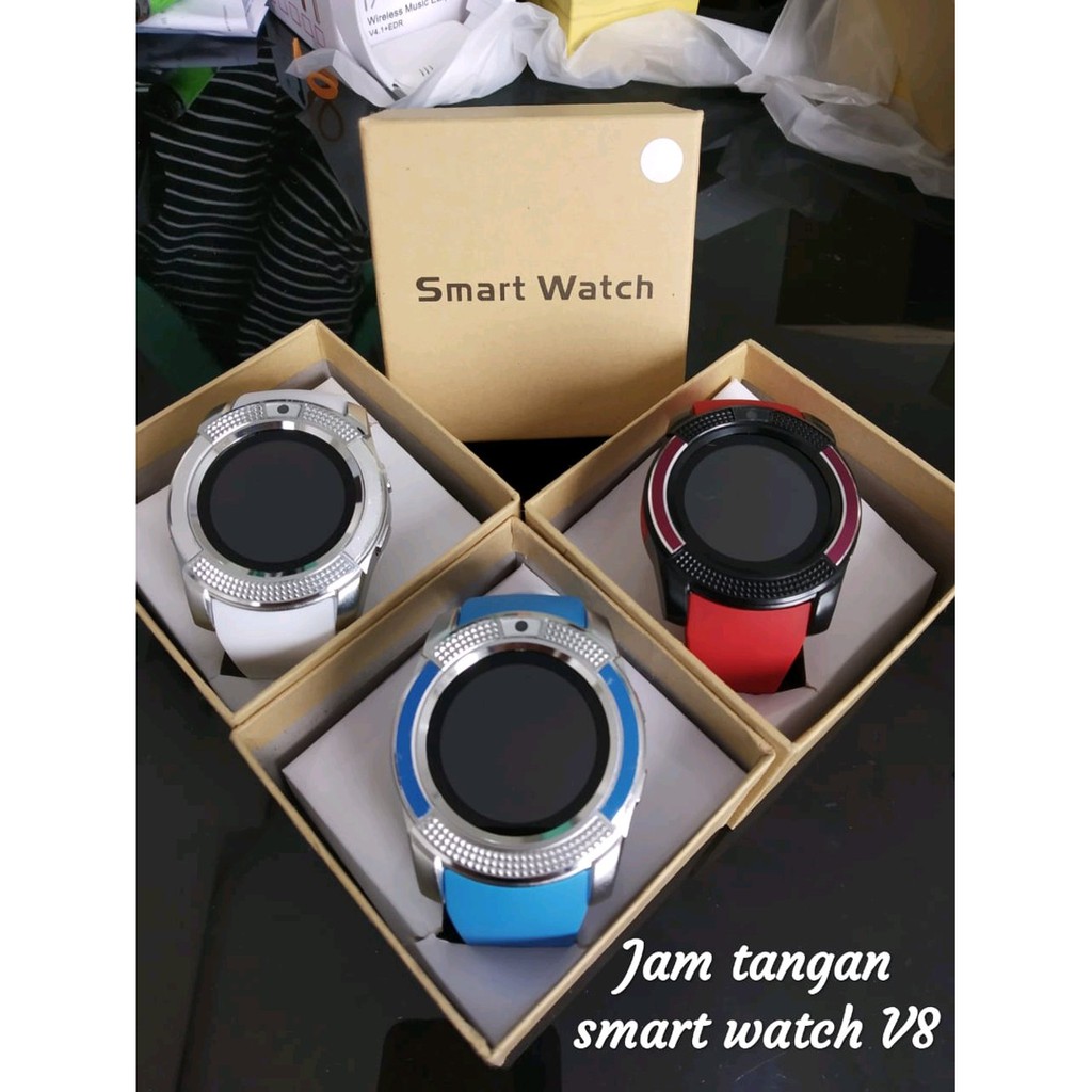 Sale smart watch V8 Smartwatch Android Bluetooth Camera support TF SIM CARD Jam Tangan Android V8
