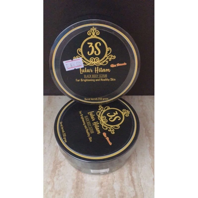 Lulur hitam 3s Black body Scrub for Brightening & Healty