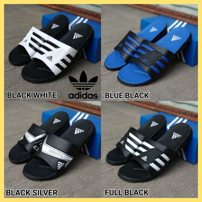 SANDAL ADIDAS PRIA SELOP SENDAL SLIDE COWOK SANDAL FLAT LAKI-LAKI PROMO SANDAL KASUAL LEBARAN