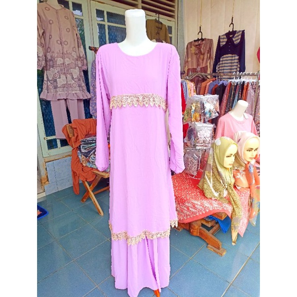 Dress Gamis Lilac Real Pict