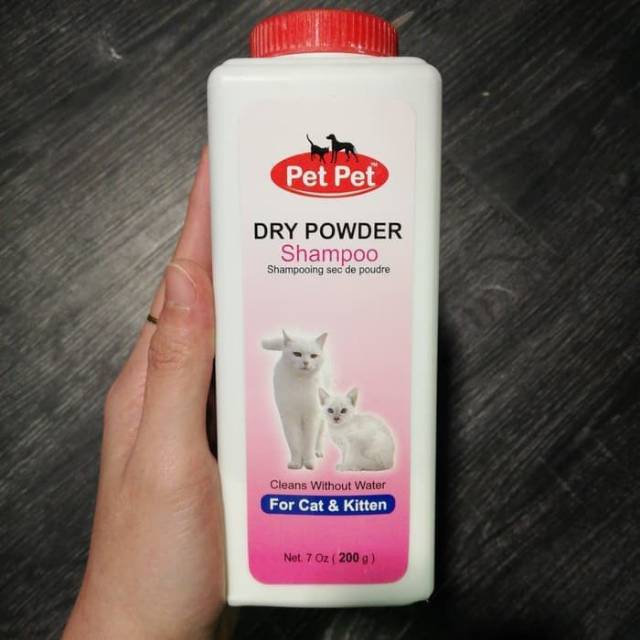 Pet Pet Dry Powder Cat 200gr Shampoo Kering Kucing Shopee Indonesia