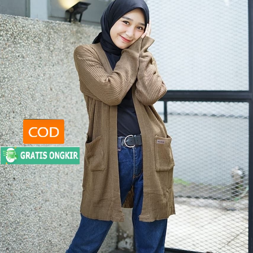 Cardigan Belle Oversize Cardigan Wanita Cardigan Rajut Long Cardigan