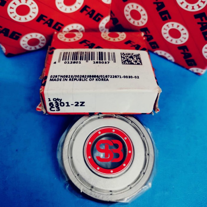 Bearing 6301 ZZ FAG / 6301 ZZ C3 FAG ORIGINAL