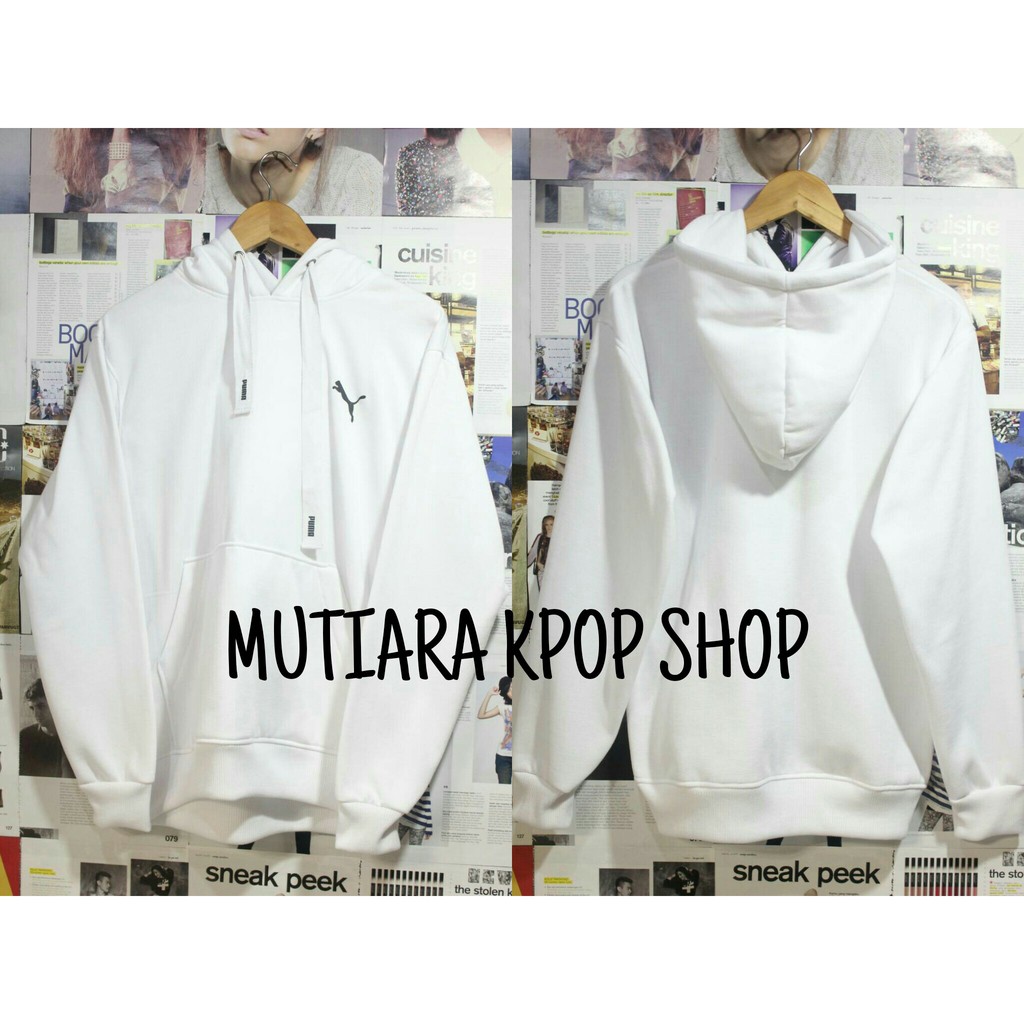 BTS X PUMA SERIES 3 WHITE / BAJU BTS / BAJU KPOP / HOODIE KPOP KOREA