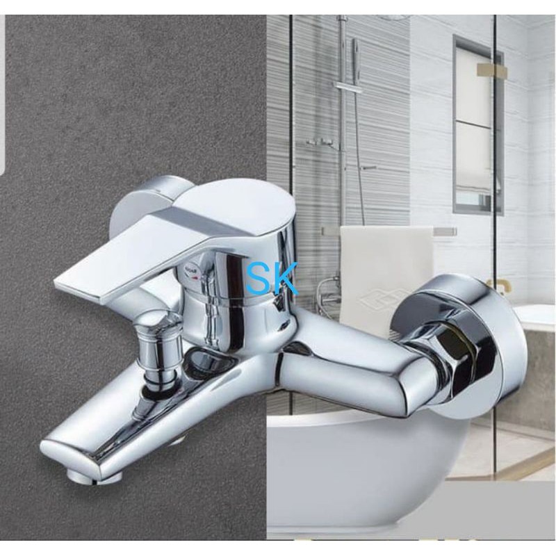 KRAN SHOWER KERAN MIXER BATHUB KAMAR MANDI TOILET AIR PANAS DINGIN - KERAN BATHTUB 2 CABANG TANAM