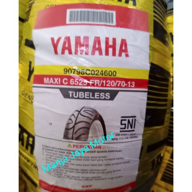 Ban tubeless depan Yamaha genuine 120/70-13 for N-max/N-max New Keluaran PT. Yamaha Indonesia