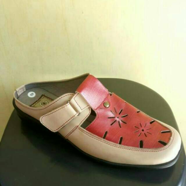 MANDIENS Sandal Kulit Wanita Slip On Branded Keren Original MEDALI Export Quality