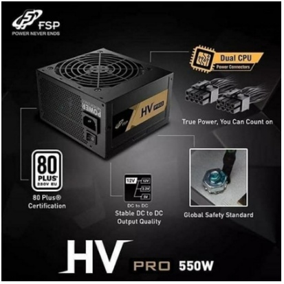 Power Supply FSP HV PRO 550 Watt 80+ / PSU FSP HV PRO 550W