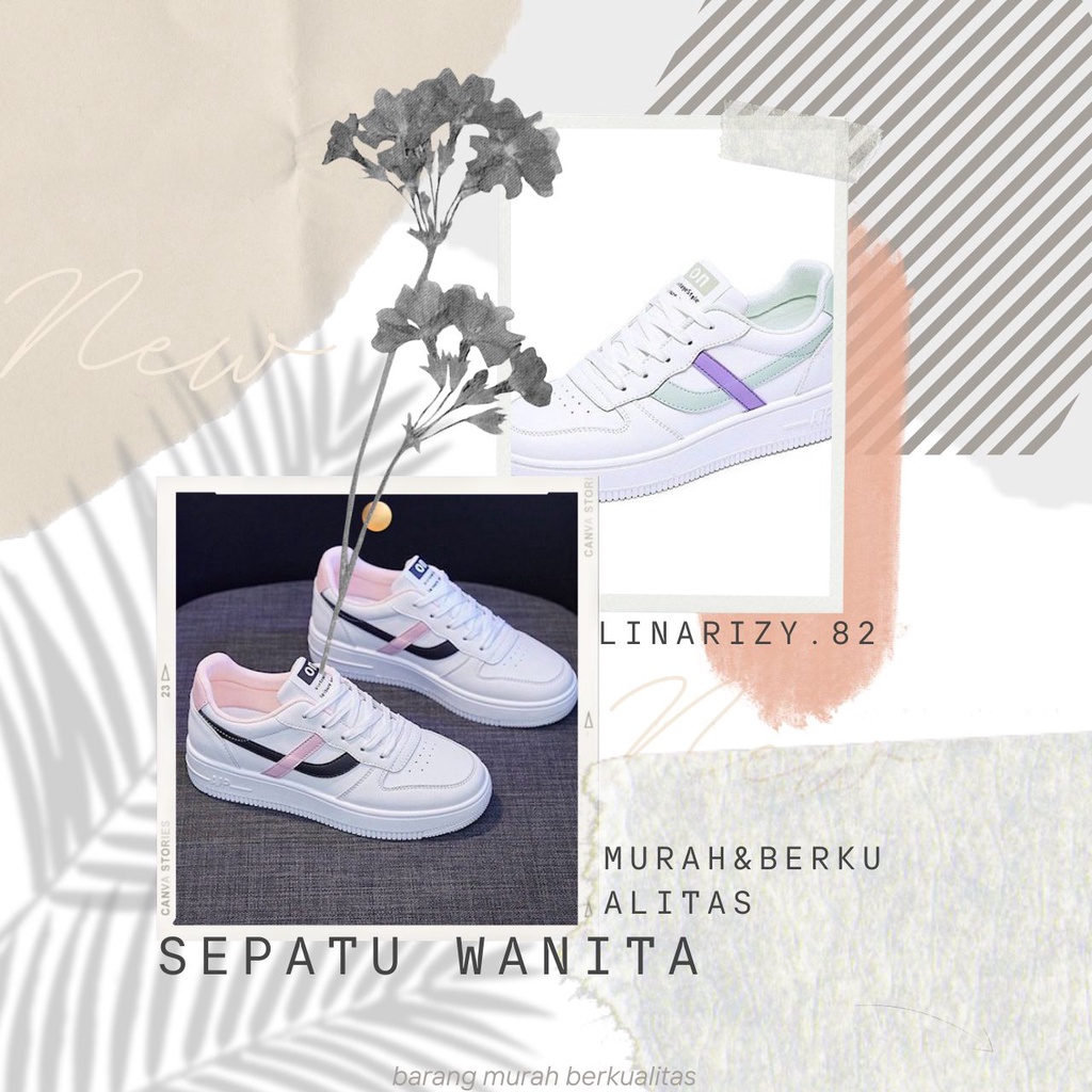 Sepatu Sneakers Wanita Korea sepatu cewe termurah sepatu cewe terbaru sepatu senam