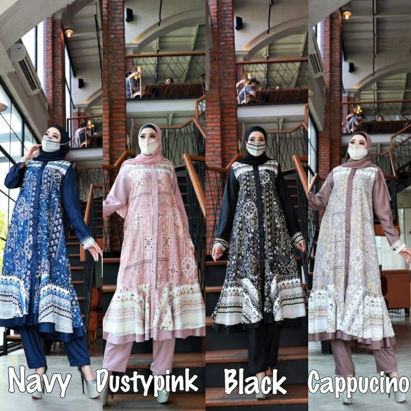 tunik / setelan / DILARA 19 by oriGLAMZ + FREE MASKER / GLZ / setelan tunik celana