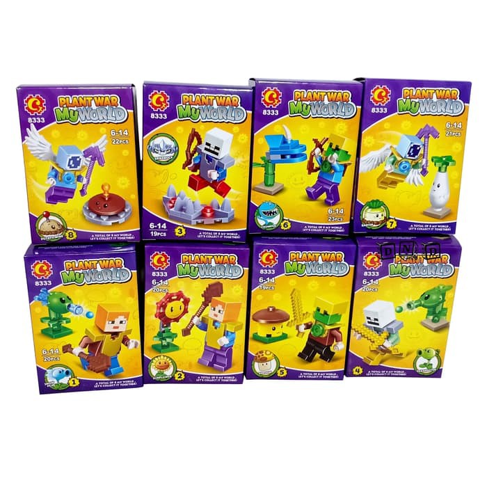 MAINAN ANAK LEGO NANO KARAKTER PLAN VS ZOMBIE BLOCK ACTION FIGURE BY AGEN MAINAN - AM 0348