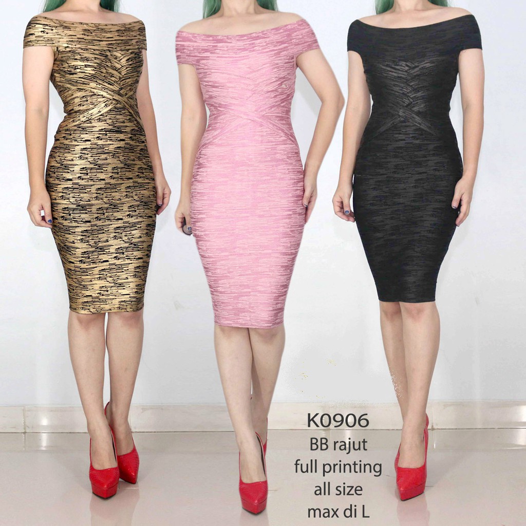 MidiDress bb Rajut 0906 - bodycon dress Import K0906