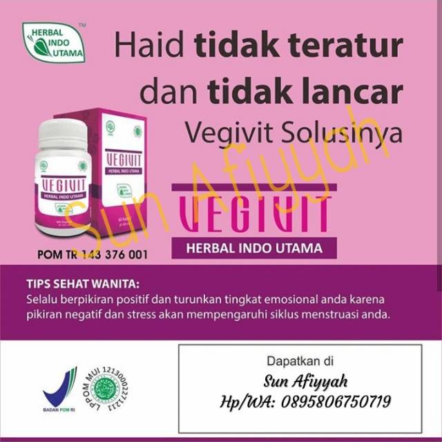 Vegivit / herbal pelancar menstruasi atau haid