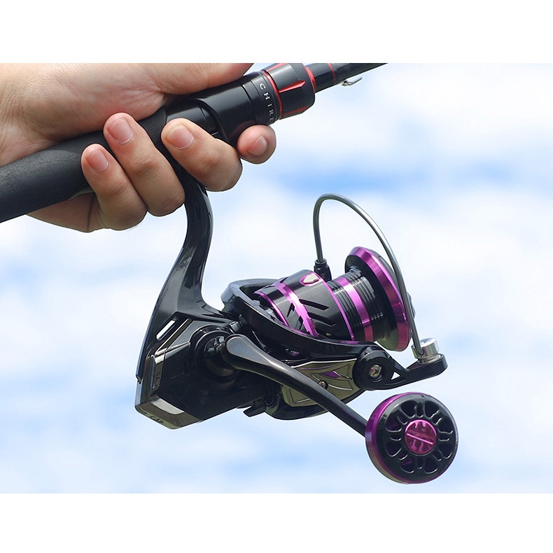 Spinning Fishing Reel Pancing Bahan PaduanBesi 10kg Drag CNC Handle Spinning Reel Fishing Wheel Fishing Gear Air Tawar Dan Air Laut Dapat Digunakan Gulungan Kabel Murah