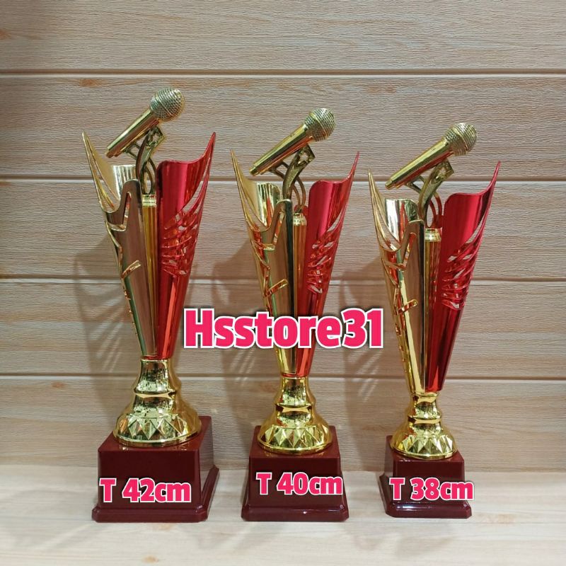 PIALA NYANYI MIC KARAOKE MUSIK IMPORT 1 SET