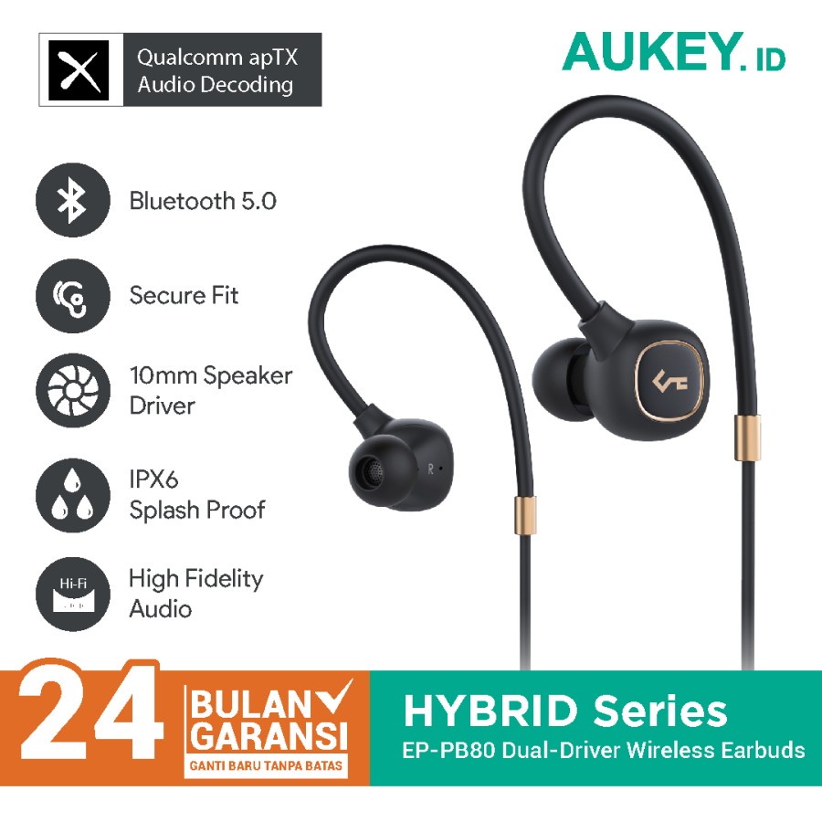 Headset AUKEY EP-B80 Hybrid Dual-Driver Wireless Earbuds - 500390
