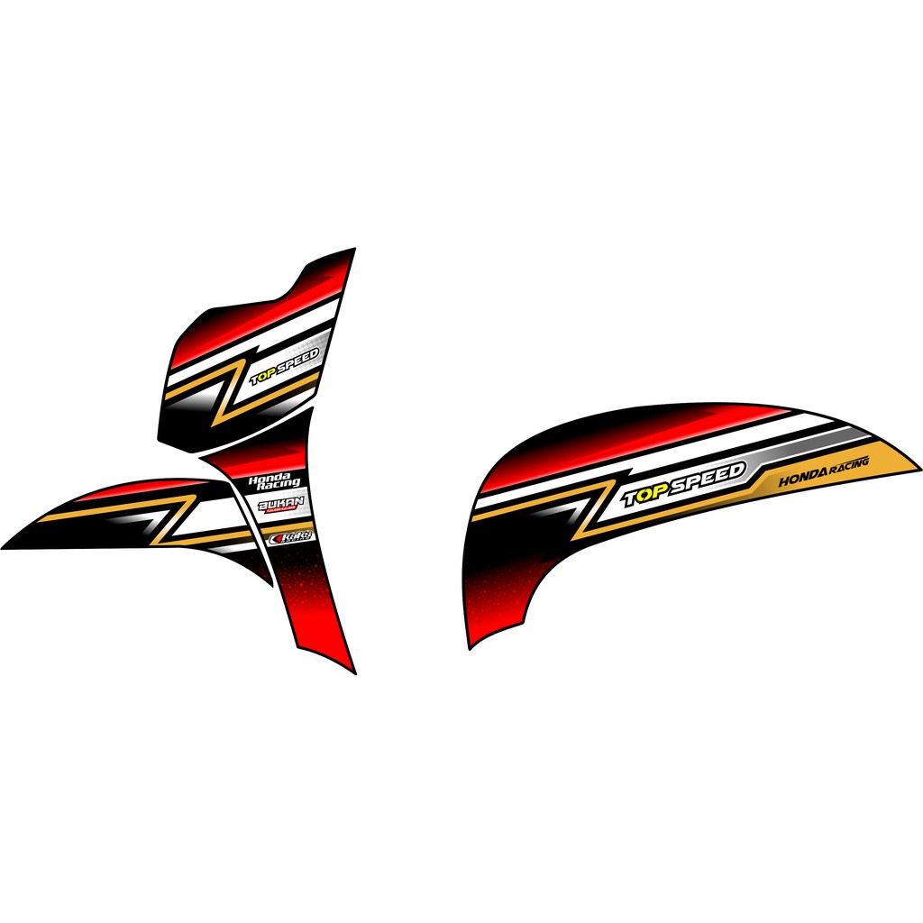 striping variasi scoopy racing merah